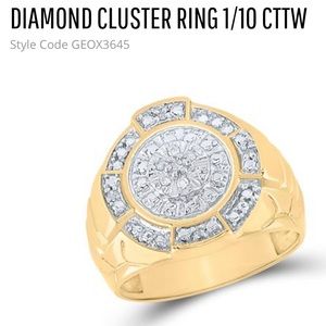 Real diamond mens ring! NOT CZ not fake! Comes w/authenticity card & GIft box